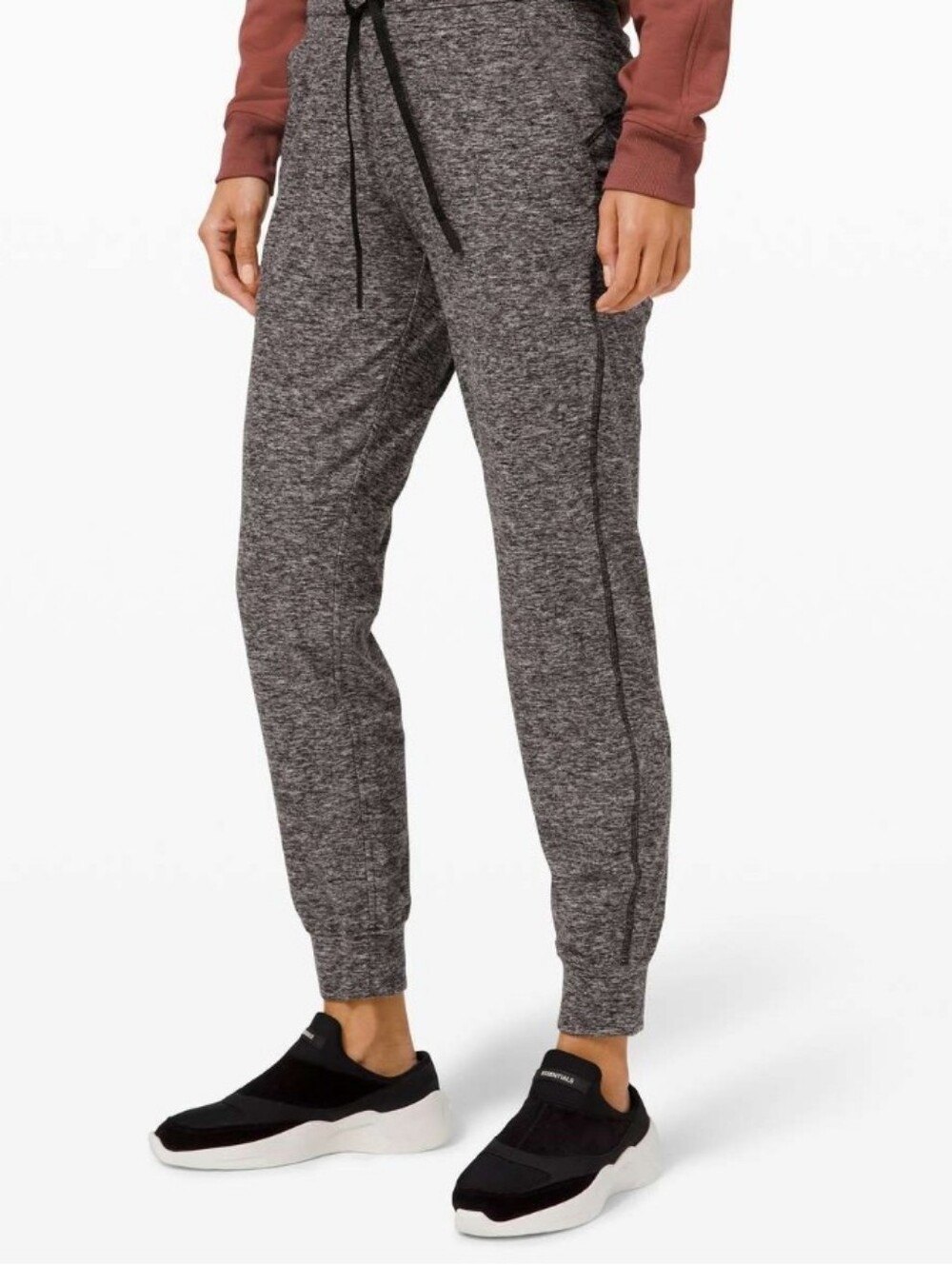 Lululemon Ready To Rulu Fleece Jogger In Heathered Black